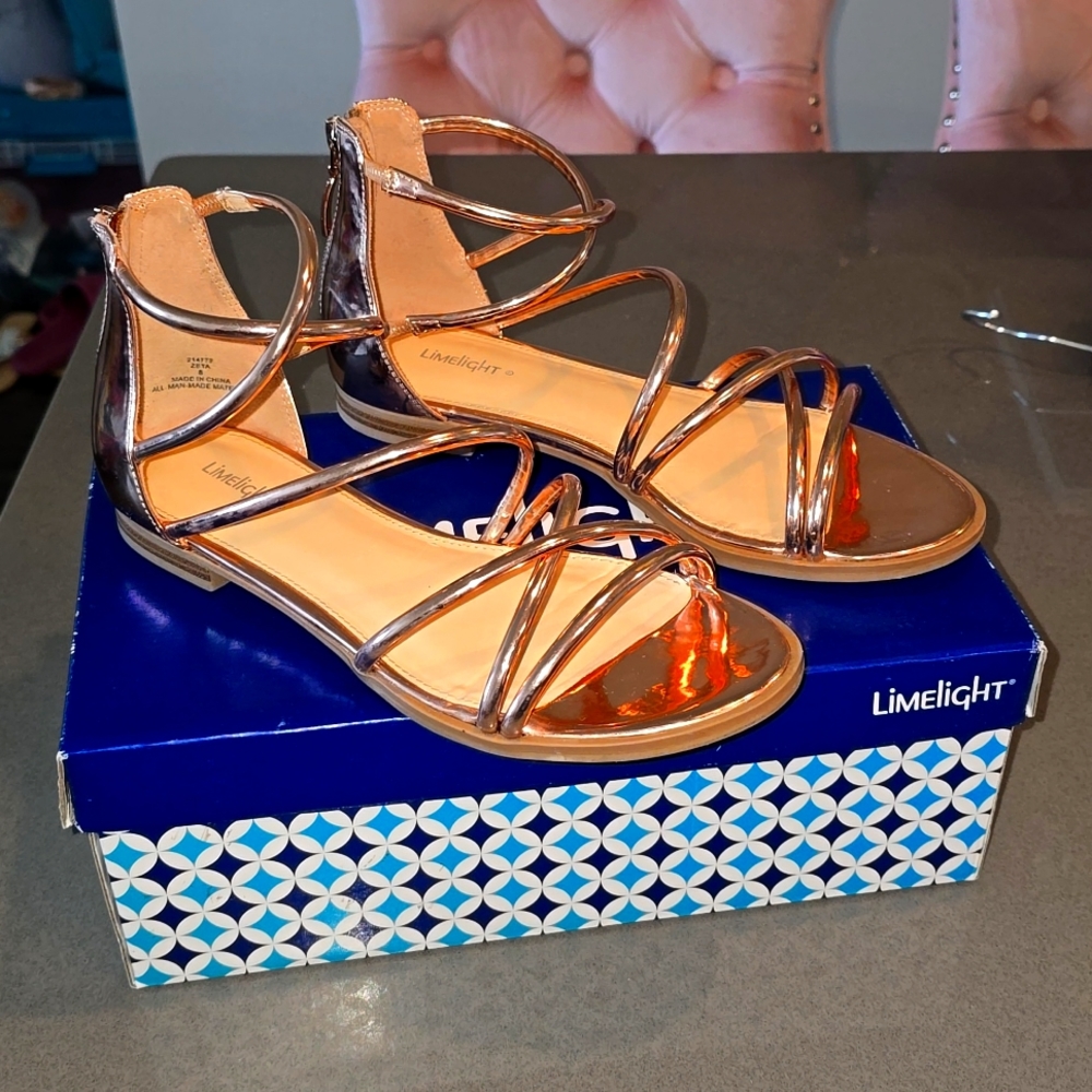 Rose gold sandals
